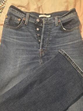 Levi's Straight Leg Jeans - Dark Blue Denim
